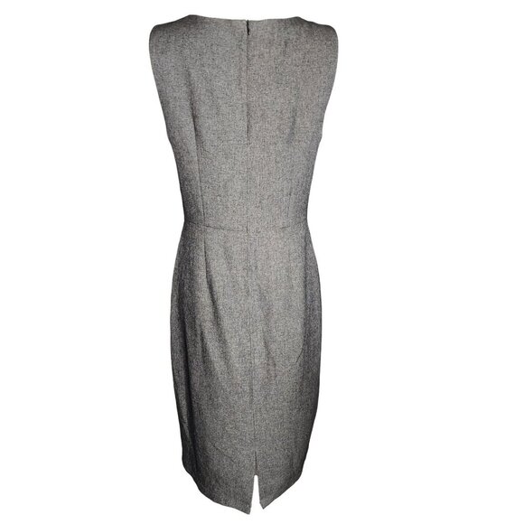 Apt 9 Dress Womens Size 8 Solid All Grey Gray Sleeveless Zip Back Pencil - Picture 3 of 7